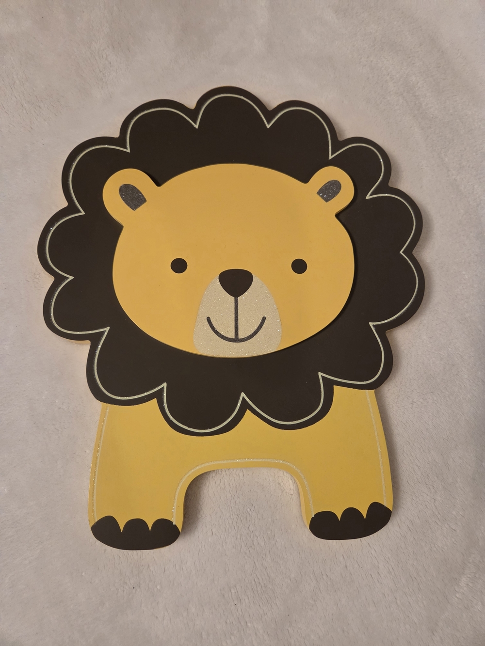 Cute Kids Wooden Lion Wall Decor